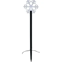 Borne à planter flocon 1LED blanc froid H40cm x5-Gifi