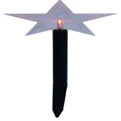Borne solaire à planter étoile 1LED multicolore H30cm x5-Gifi