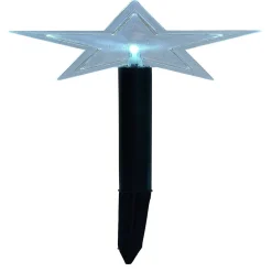 Borne solaire à planter étoile 1LED multicolore H30cm x5-Gifi