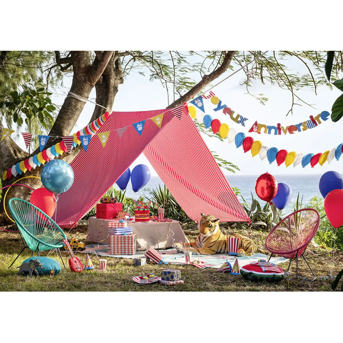 Boîte à bonbons ou pop corn Circus x 4-Gifi Online