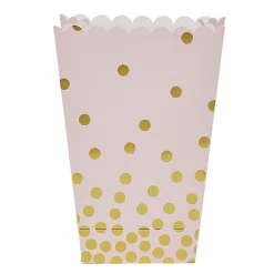 Boîte à bonbons ou pop corn rose et doré à poids x 4-Gifi Hot