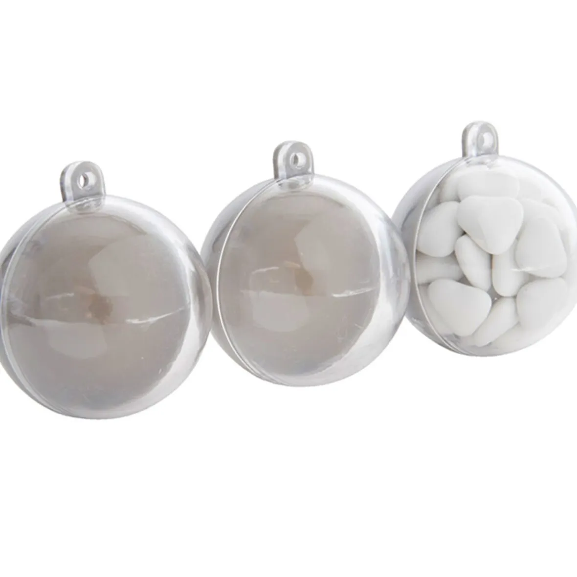 Boîte à dragées grise et transparente x3-Gifi Best