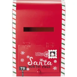 Boîte aux lettres de Noël en métal rouge-Gifi Clearance