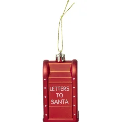 Boîte aux lettres "Letters to Santa" à suspendre rouge-Gifi Hot