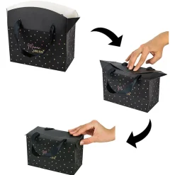 Boîte cadeau à étoiles pour Maman avec anse en tissu-Gifi Outlet