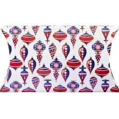 Boîte cadeau berlingot motif boule de noel or rouge bleu blanc Taille S-Gifi Online