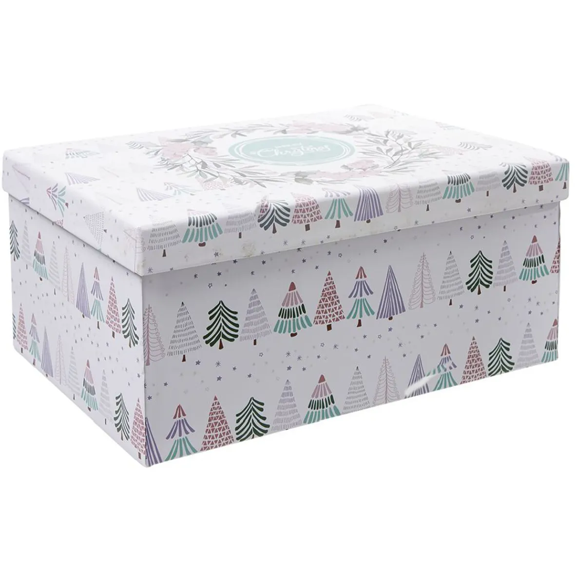 Boîte cadeau Noël Merry Christmas L.38,5 x l.17,5 x H.28 cm-Gifi Discount