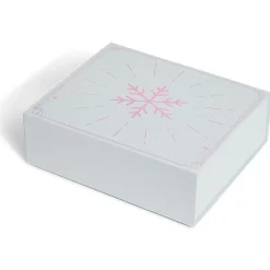 Boîte cadeau Noël pliable motif flocon iridescent-Gifi Best