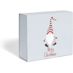 Boîte cadeau Noël pliable motif gnome-Gifi Online