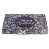 Boîte cadeau rectangulaire motif feuillage de Noël noir et blanc-Gifi Sale