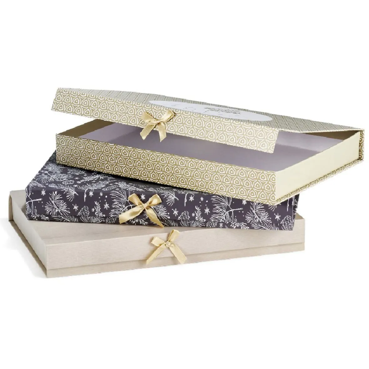 Boîte cadeau rectangulaire Noël effet bois inscription Merry Xmas-Gifi Online