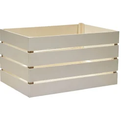 Boîte en bois grand modèle marron-Gifi Outlet