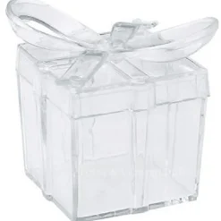 Boîte forme cadeau transparent x2-Gifi New