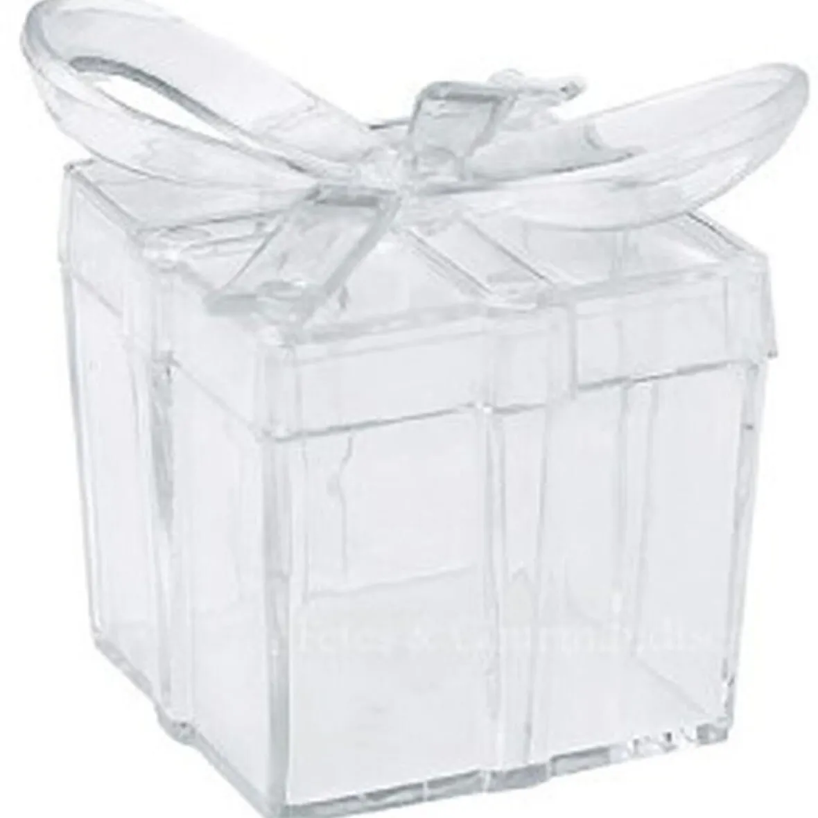 Boîte forme cadeau transparent x2-Gifi New