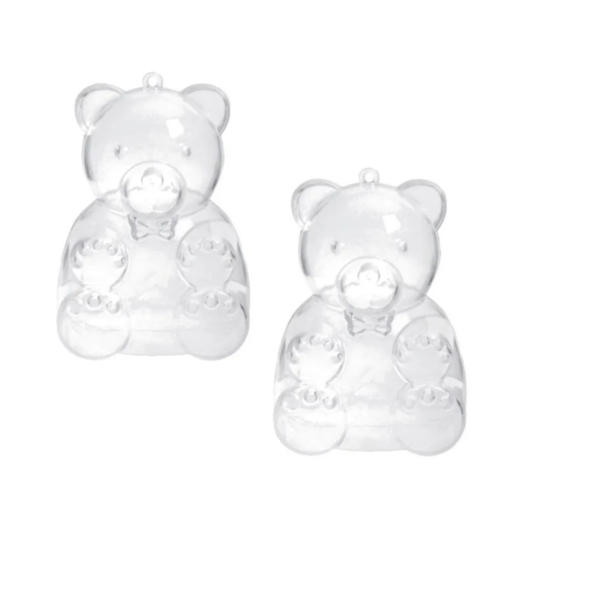 Boîte forme ourson transparent x2-Gifi
