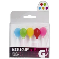 Bougie anniversaire ballon x 5-Gifi Online