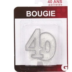 Bougie anniversaire chiffre 40-Gifi