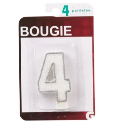Bougie anniversaire chiffre 4-Gifi Outlet