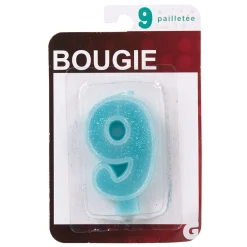 Bougie anniversaire chiffre 9-Gifi Outlet