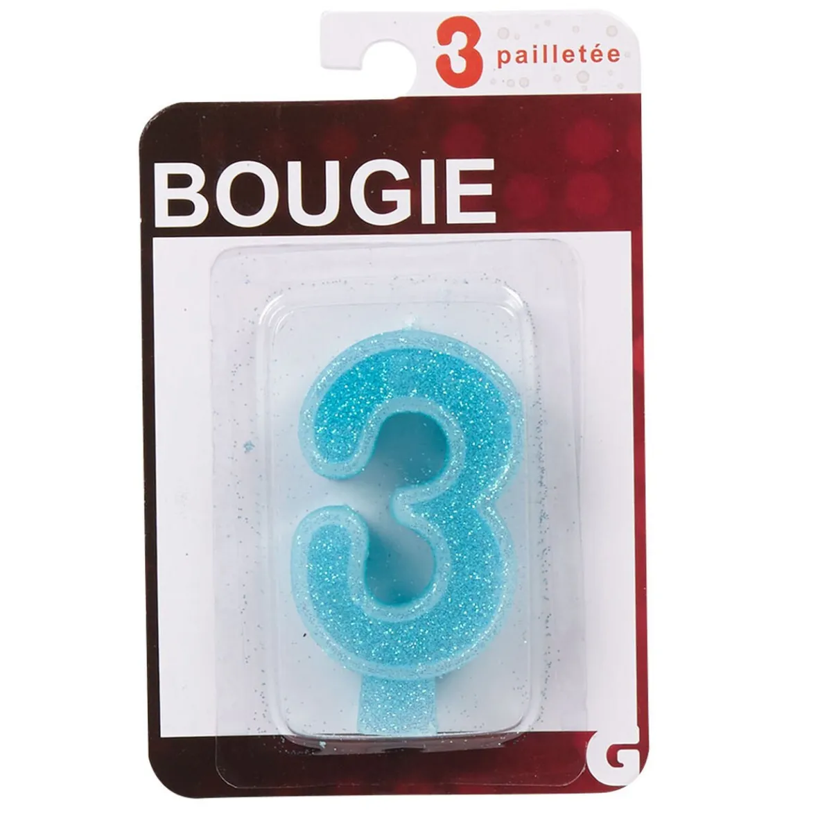 Bougie anniversaire chiffre 3-Gifi Best