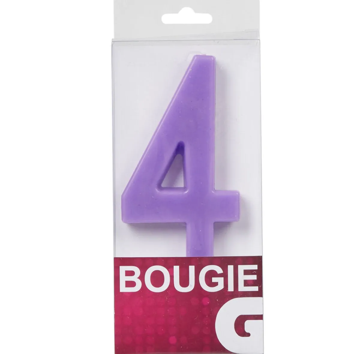 Bougie anniversaire chiffre 4 violet-Gifi Hot
