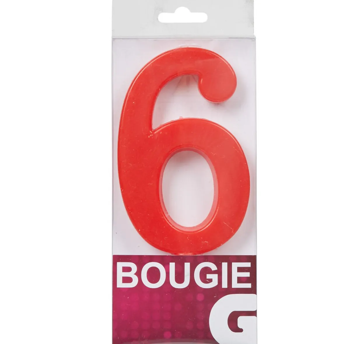 Bougie anniversaire chiffre 6 rouge-Gifi Clearance