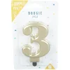 Bougie anniversaire chiffre 3 mat doré-Gifi Sale