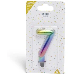 Bougie anniversaire chiffre 7 iridescent-Gifi Hot
