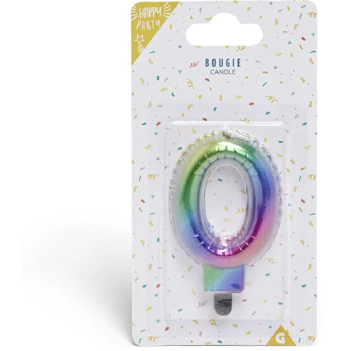 Bougie anniversaire chiffre 0 iridescent-Gifi Clearance