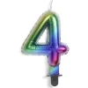 Bougie anniversaire chiffre 4 iridescent-Gifi Discount