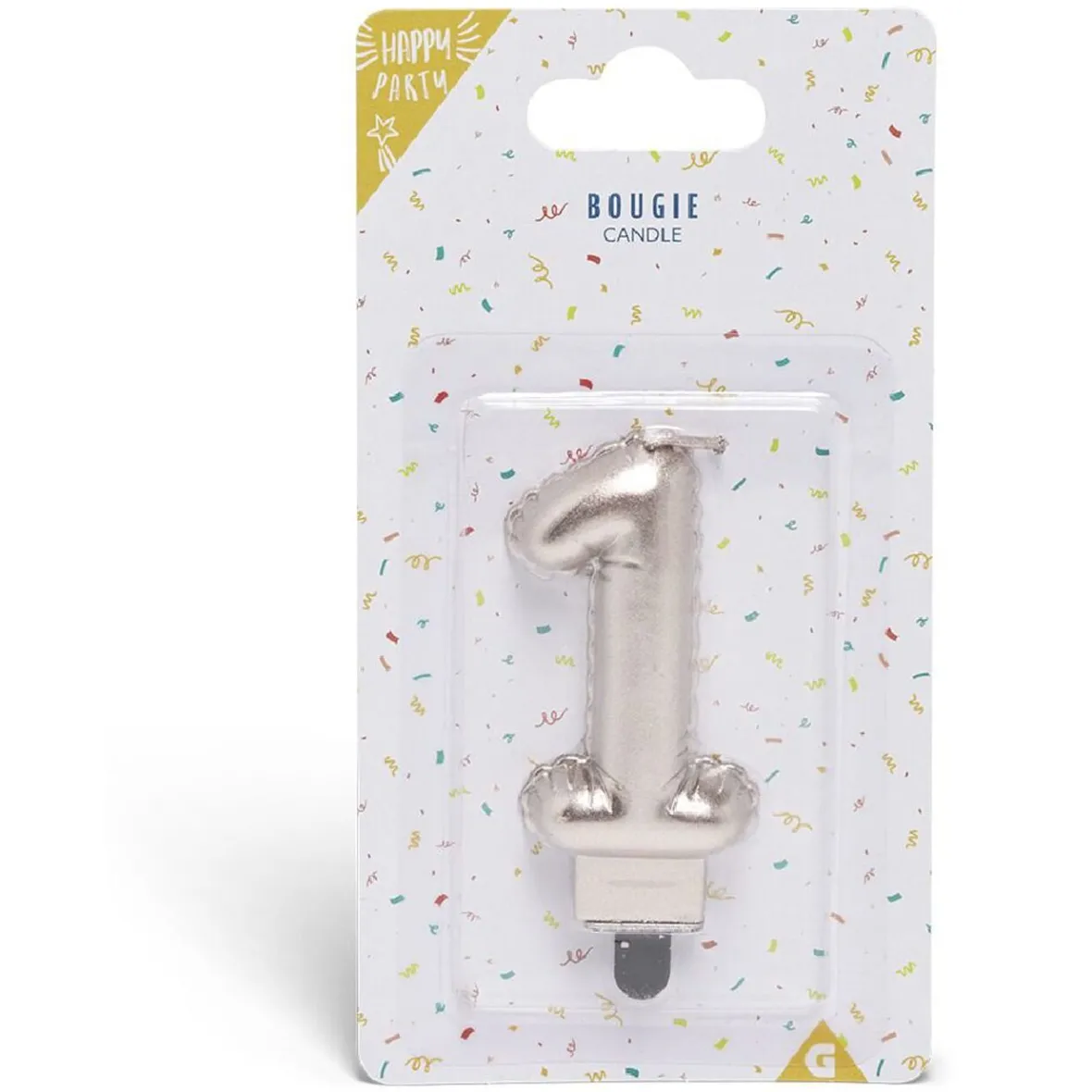 Bougie anniversaire chiffre 1 rose gold-Gifi New