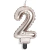 Bougie anniversaire chiffre 2 rose gold-Gifi Clearance