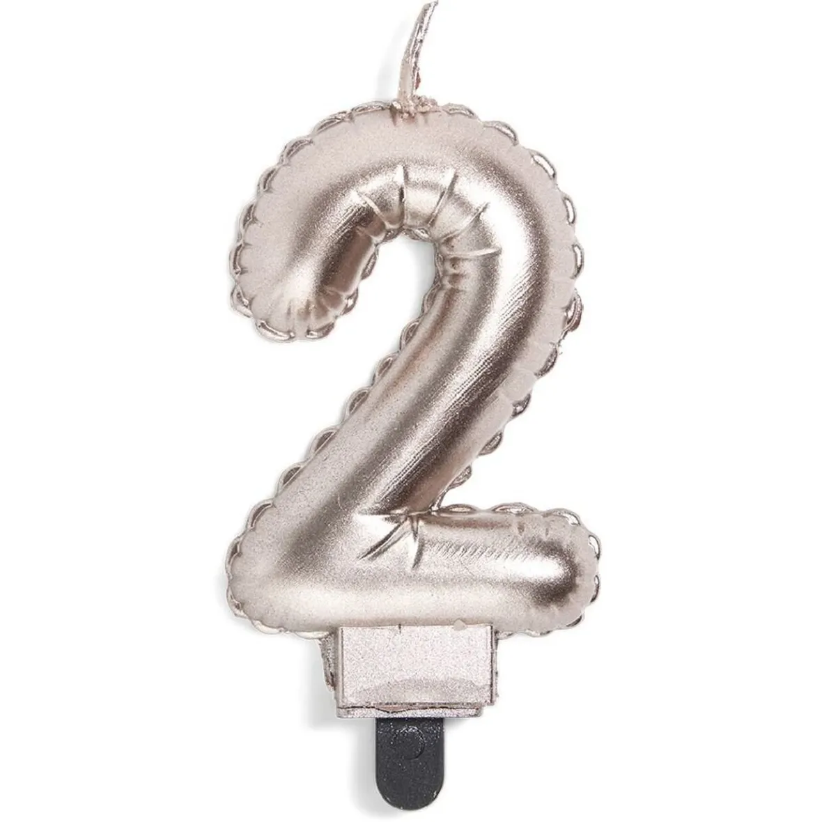 Bougie anniversaire chiffre 2 rose gold-Gifi Clearance