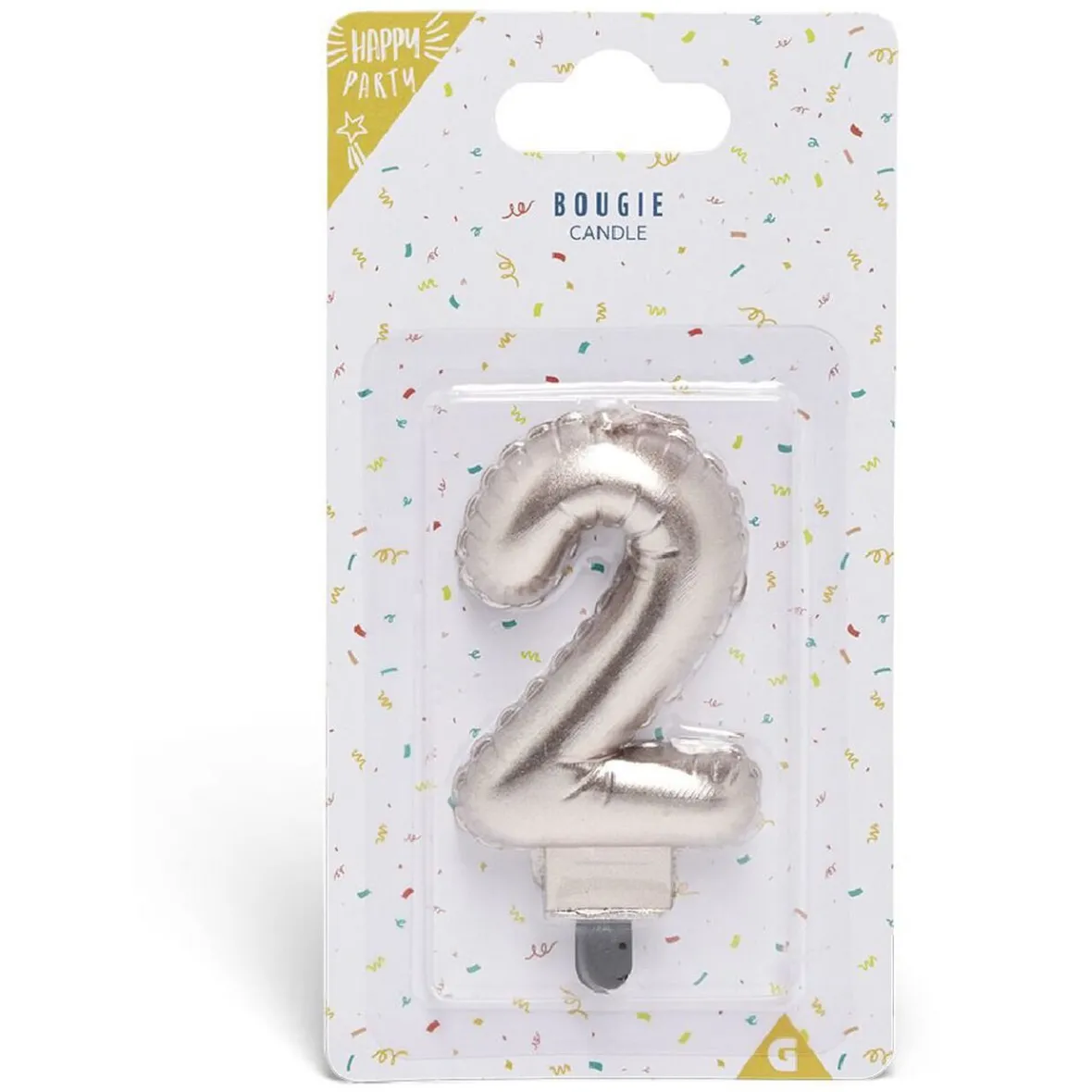 Bougie anniversaire chiffre 2 rose gold-Gifi Clearance