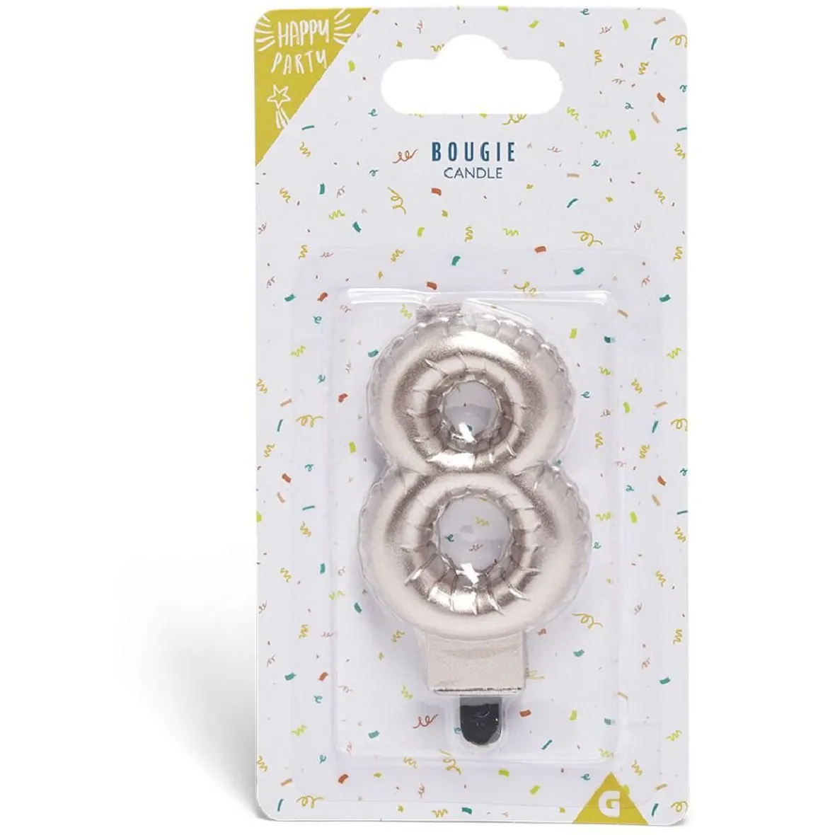 Bougie anniversaire chiffre 8 rose gold-Gifi Hot