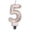 Bougie anniversaire chiffre 5 rose gold-Gifi Best