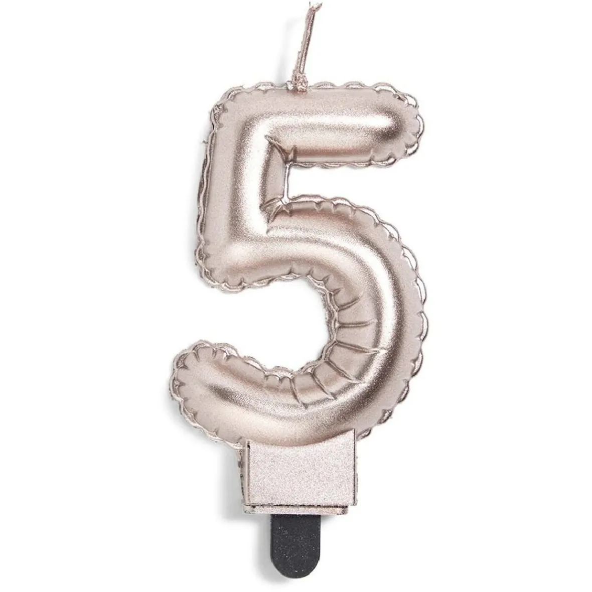 Bougie anniversaire chiffre 5 rose gold-Gifi Best