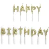 Bougie anniversaire lettres Happy Birthday argenté-Gifi Hot