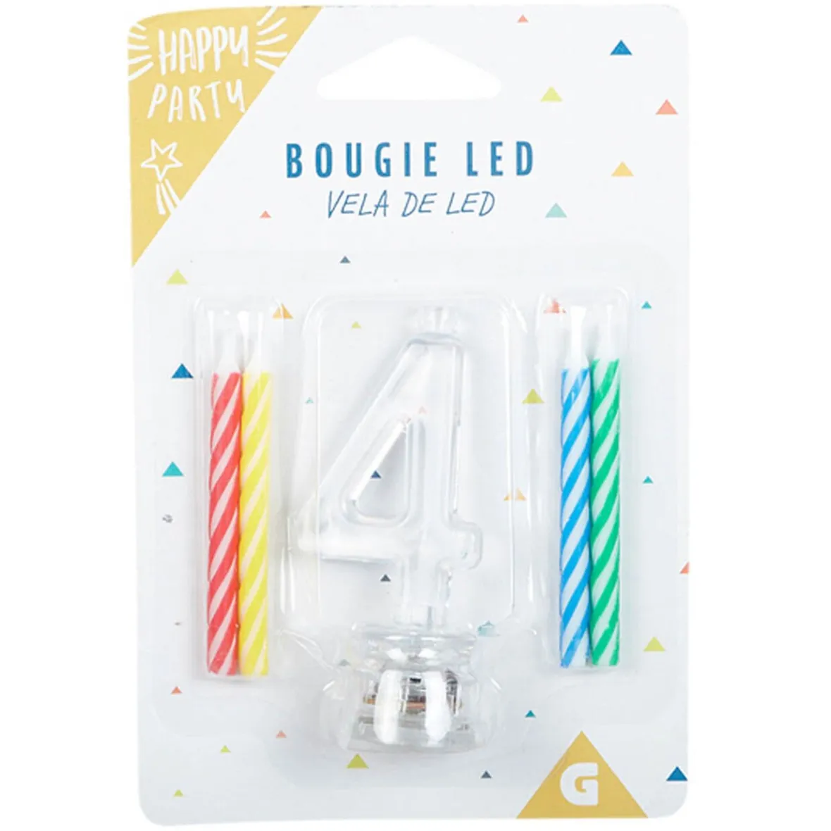 Bougie anniversaire lumineuse à led chiffre 4-Gifi Sale