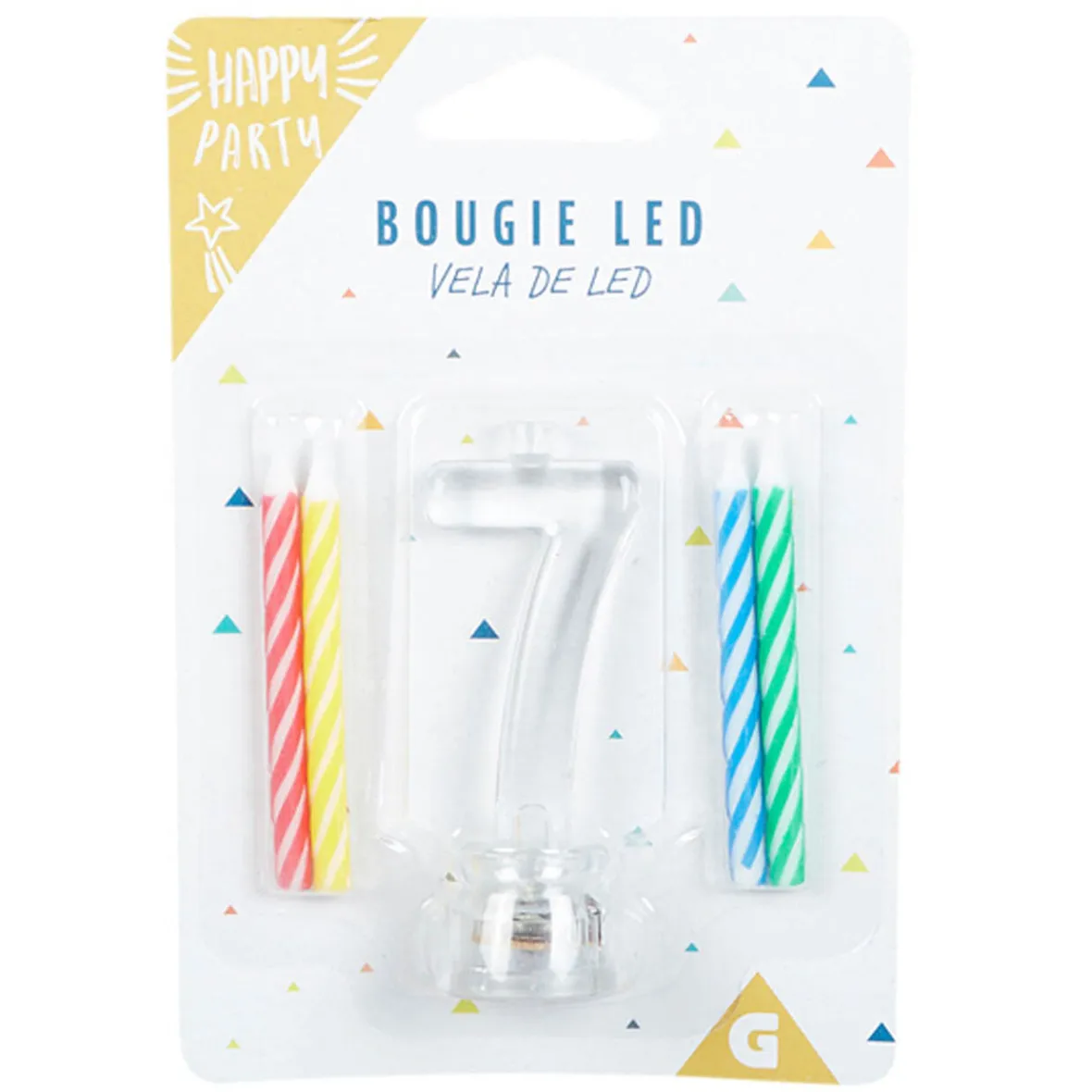 Bougie anniversaire lumineuse à led chiffre 7-Gifi Best