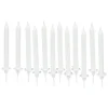 Bougie d'anniversaire blanc avec support x 12-Gifi Hot