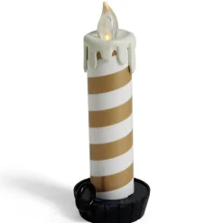 Bougie LED flamme effet fondant avec support - 3 coloris-Gifi New