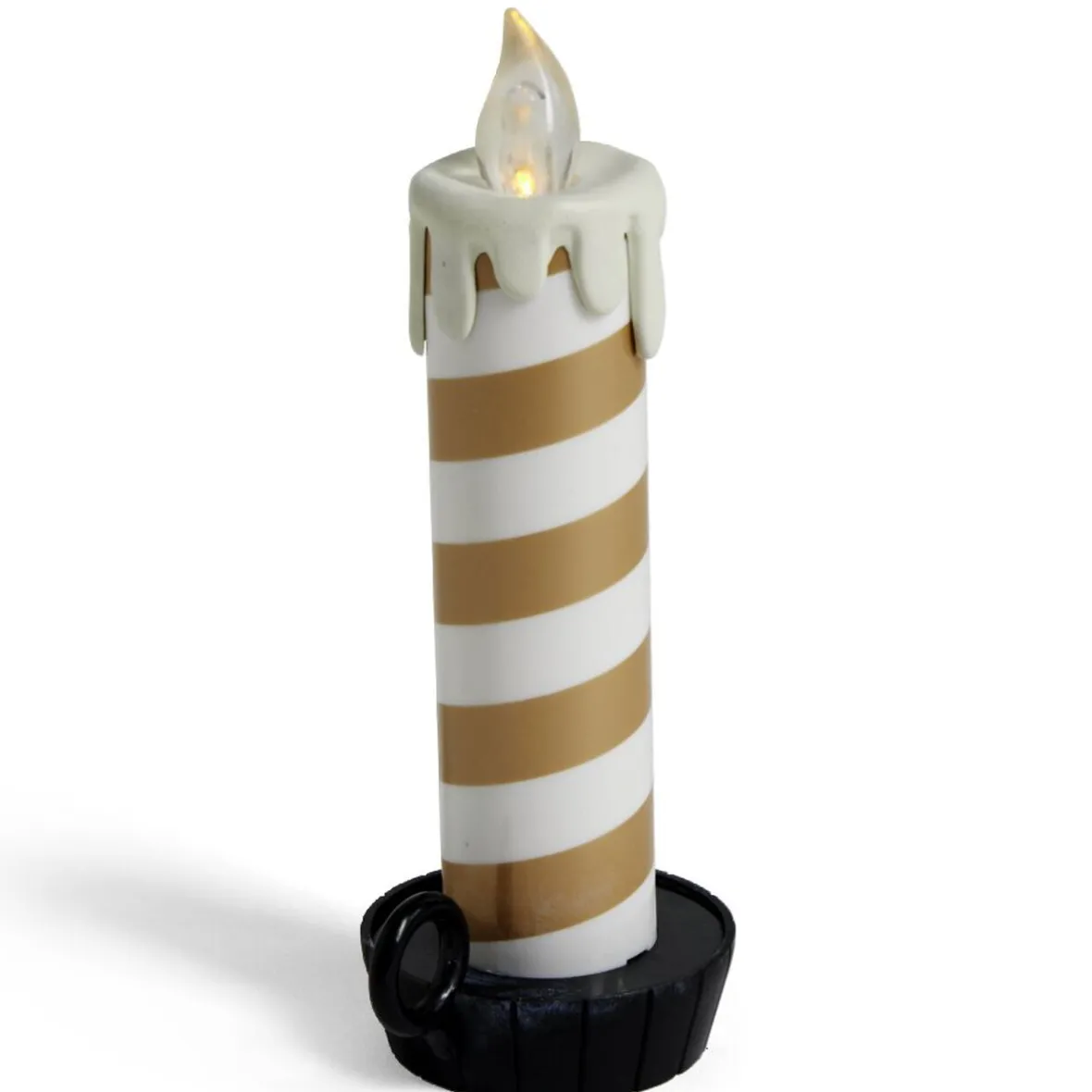 Bougie LED flamme effet fondant avec support - 3 coloris-Gifi New