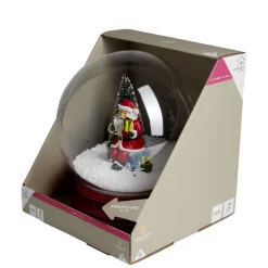 Boule à neige animée lumineuse musicale rouge Ø21cm-Gifi Online