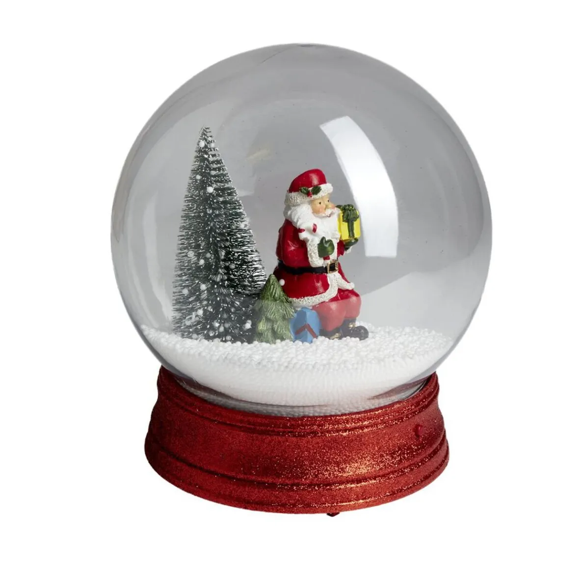 Boule à neige animée lumineuse musicale rouge Ø21cm-Gifi Online