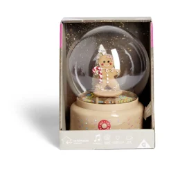 Boule à neige lumineuse animée musicale bonhomme pain d'épices - 2 modèles-Gifi Hot