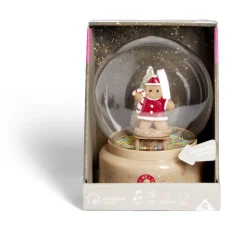 Boule à neige lumineuse animée musicale bonhomme pain d'épices - 2 modèles-Gifi Hot