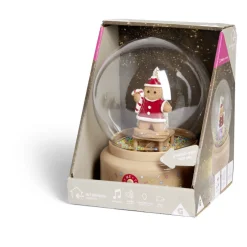 Boule à neige lumineuse animée musicale bonhomme pain d'épices - 2 modèles-Gifi Hot