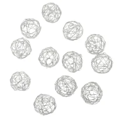 Boule décorative argentée X 12-Gifi Discount