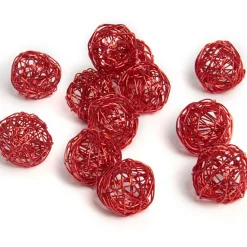 Boule décorative rouge x12-Gifi New